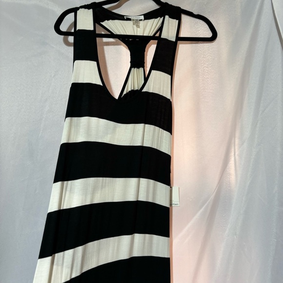Calvin Klein Black & White Cover Up Maxi Dress Size L/XL - Picture 3 of 16